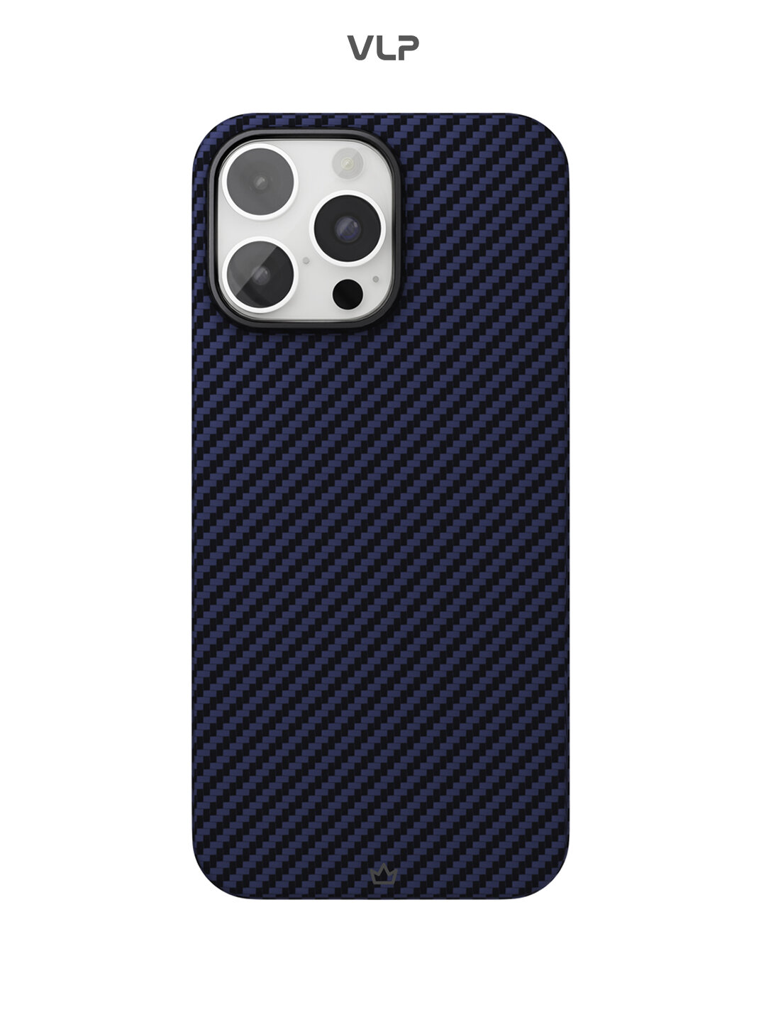 Чехол на iPhone 16 Pro с MagSafe VLP Kevlar Case, темно-синий — фото 1
