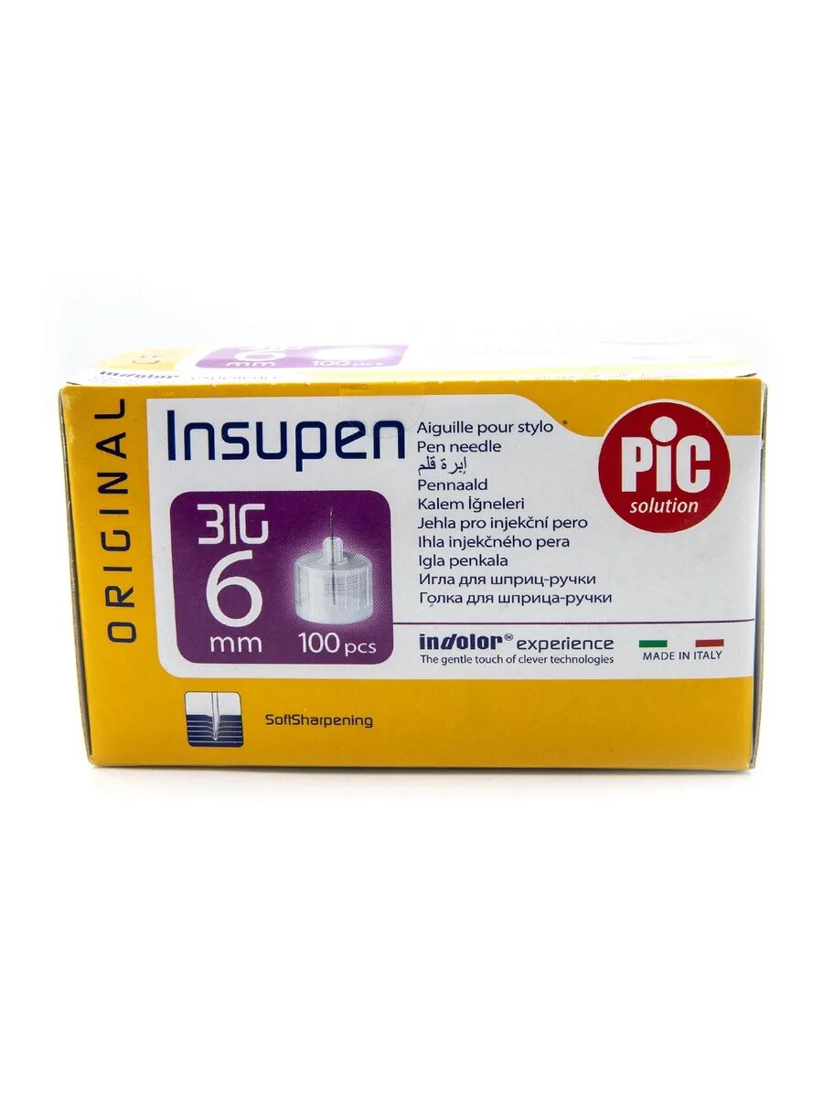 Картинки Иглы для шприц-ручек "Инсупен" INSUPEN 6 мм ( 31G) № 100