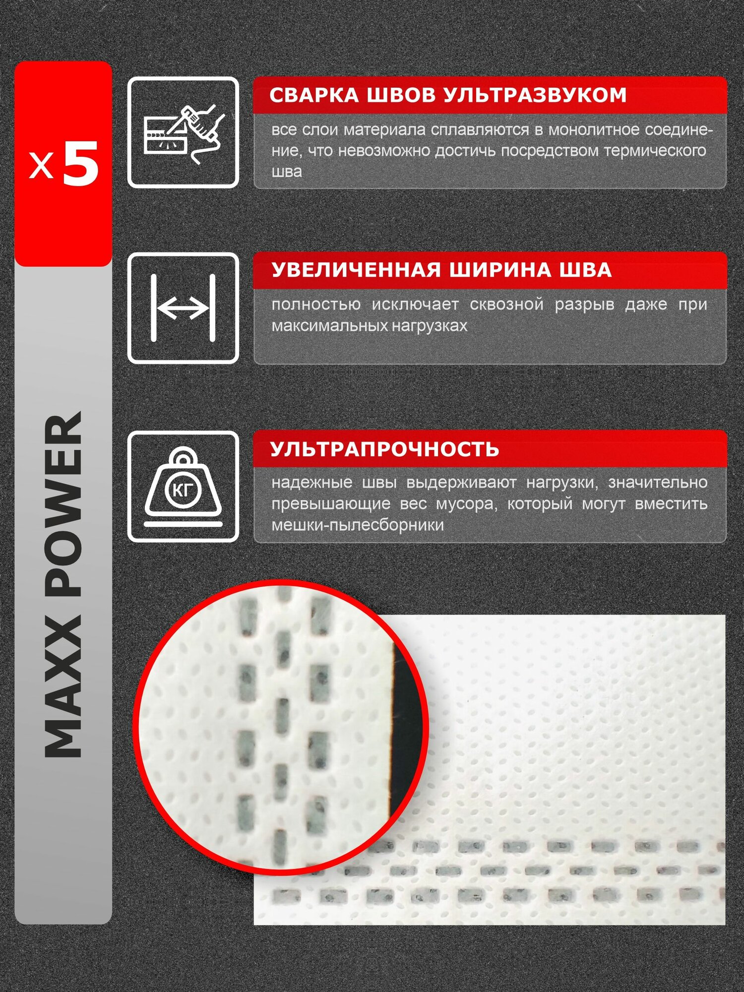 Мешки для пылесоса Karcher SE 4002 , WD 2, WD 3, KWD 1, KWD 3 5 шт, синтетика, бренд: BREZO — фото 1