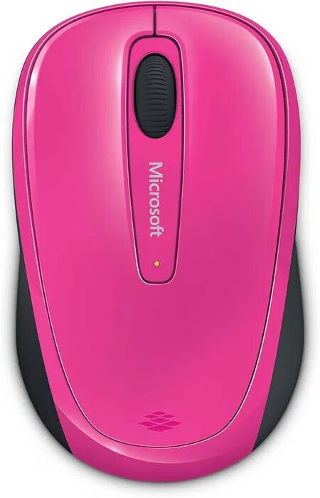 Беспроводная мышь розовая Microsoft Wireless Mobile Mouse 3500 Pink, компактная — фото 1