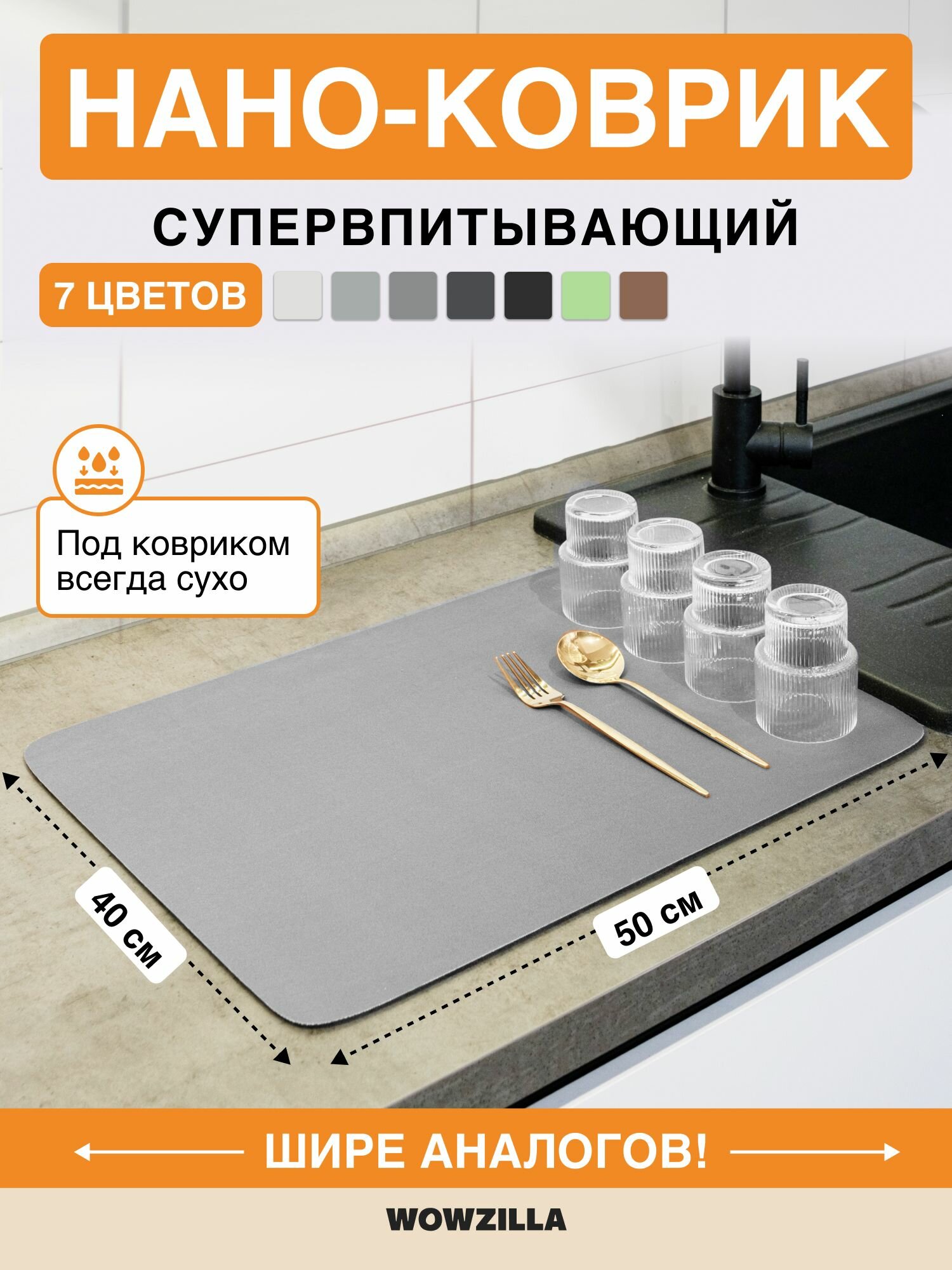 Коврик для сушки посуды