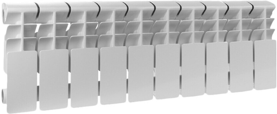 Радиатор алюминиевый Rommer Plus 200 10 секций RAL9016 89991