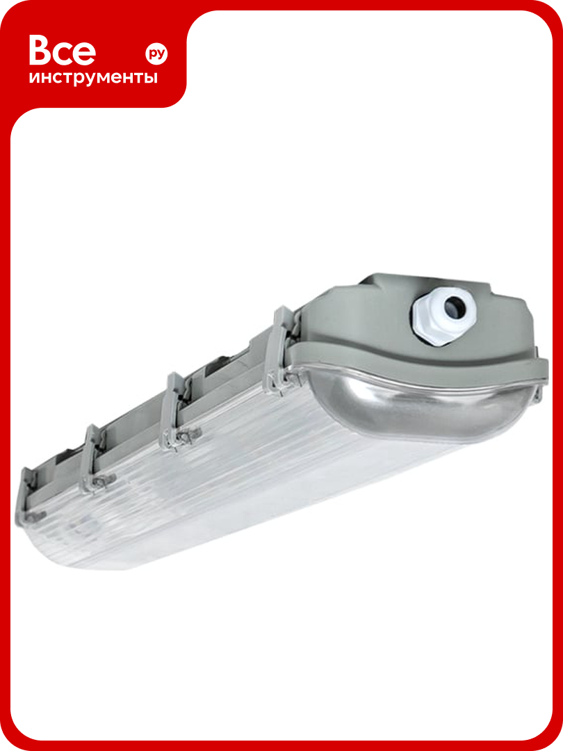 Пылевлагозащищенный светильник EKF ДСП-3002 под LED лампу 2хT8 600мм PROxima TPL-3002-2Х060