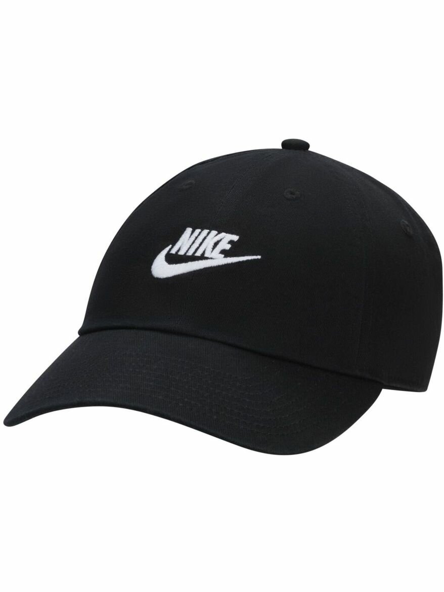Бейсболка NIKE CLUB UNSTRUCTURED FUTURA WASH CAP для мужчин, размер M/L, черный/белый