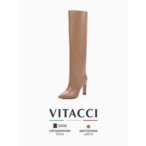 фото Ботфорты vitacci, размер 36, бежевый