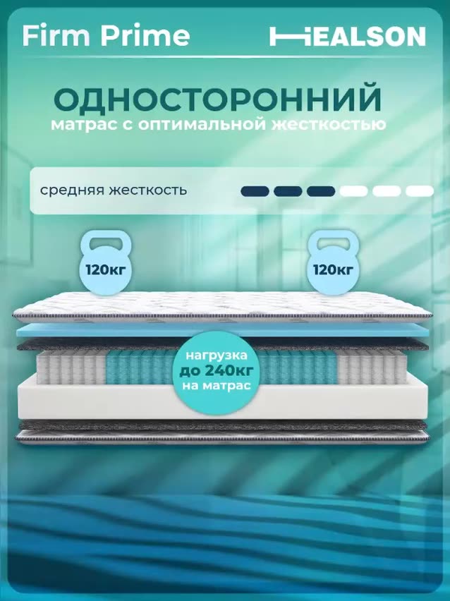 Матрас анатомический на кровать Healson Firm Prime 140х200 — фото 1