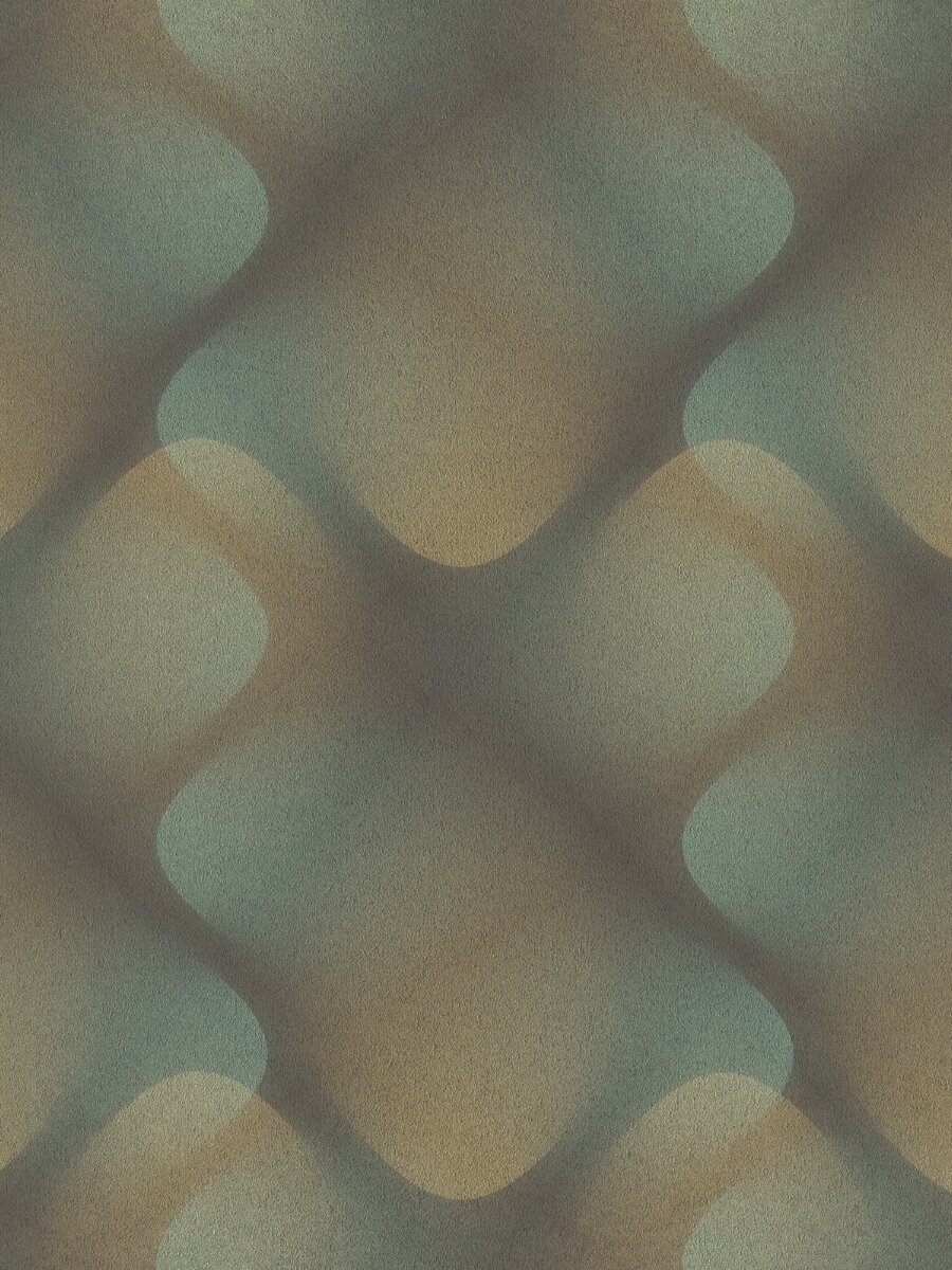 Обои Rasch Fresh Up 1.06 x 10.05 980141 на флизелиновой основе метровые цвет зеленый моющиеся рисунок геометрический