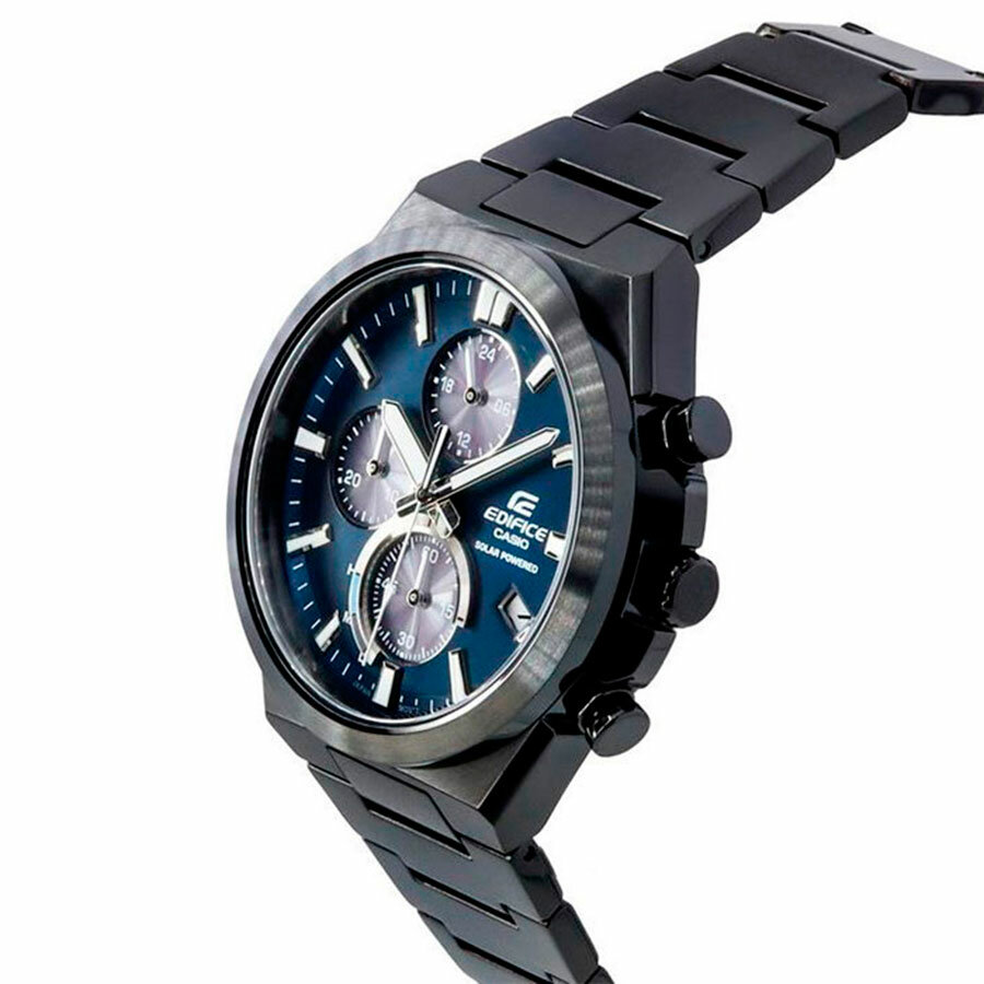 Наручные часы CASIO, серебряный, черный, синий — фото 1