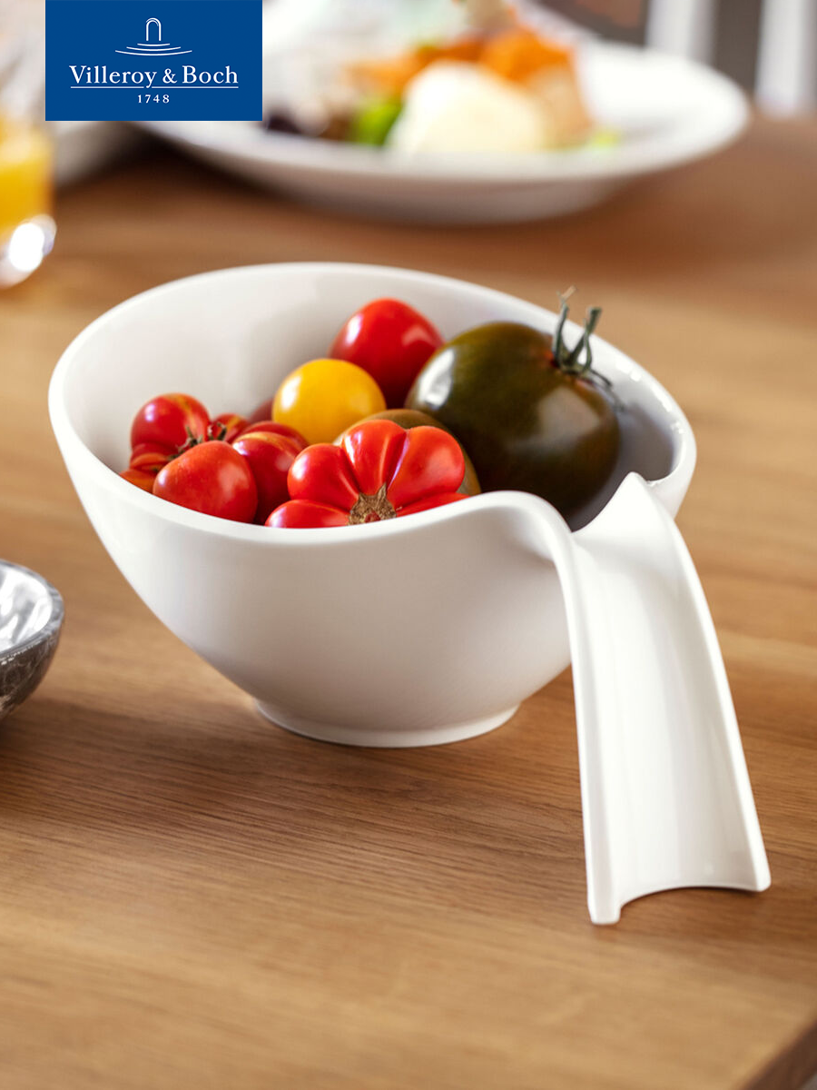 Салатник с ручкой 600 мл, Flow, Villeroy & Boch, Премиум-Фарфор