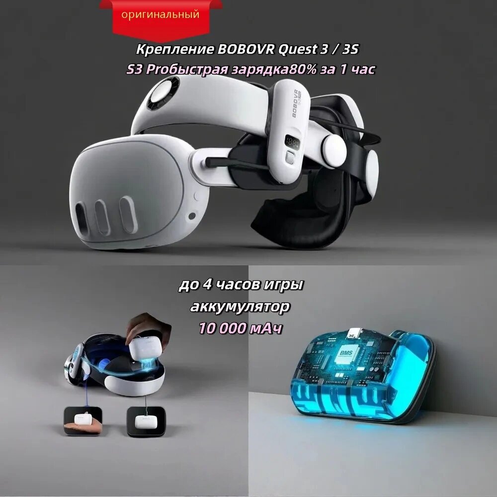 Quest3/3s 対応BOBOVR S3Pro 充電ドッグ付き 中古 Quest3/3s 対応