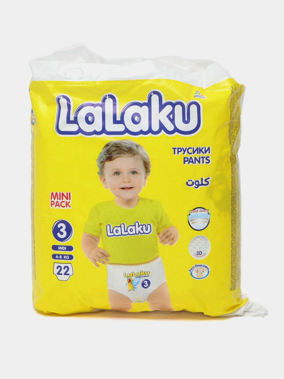 Детские трусики-подгузники Lalaku, размер 3, 4-8 кг, комфорт и надежная защита