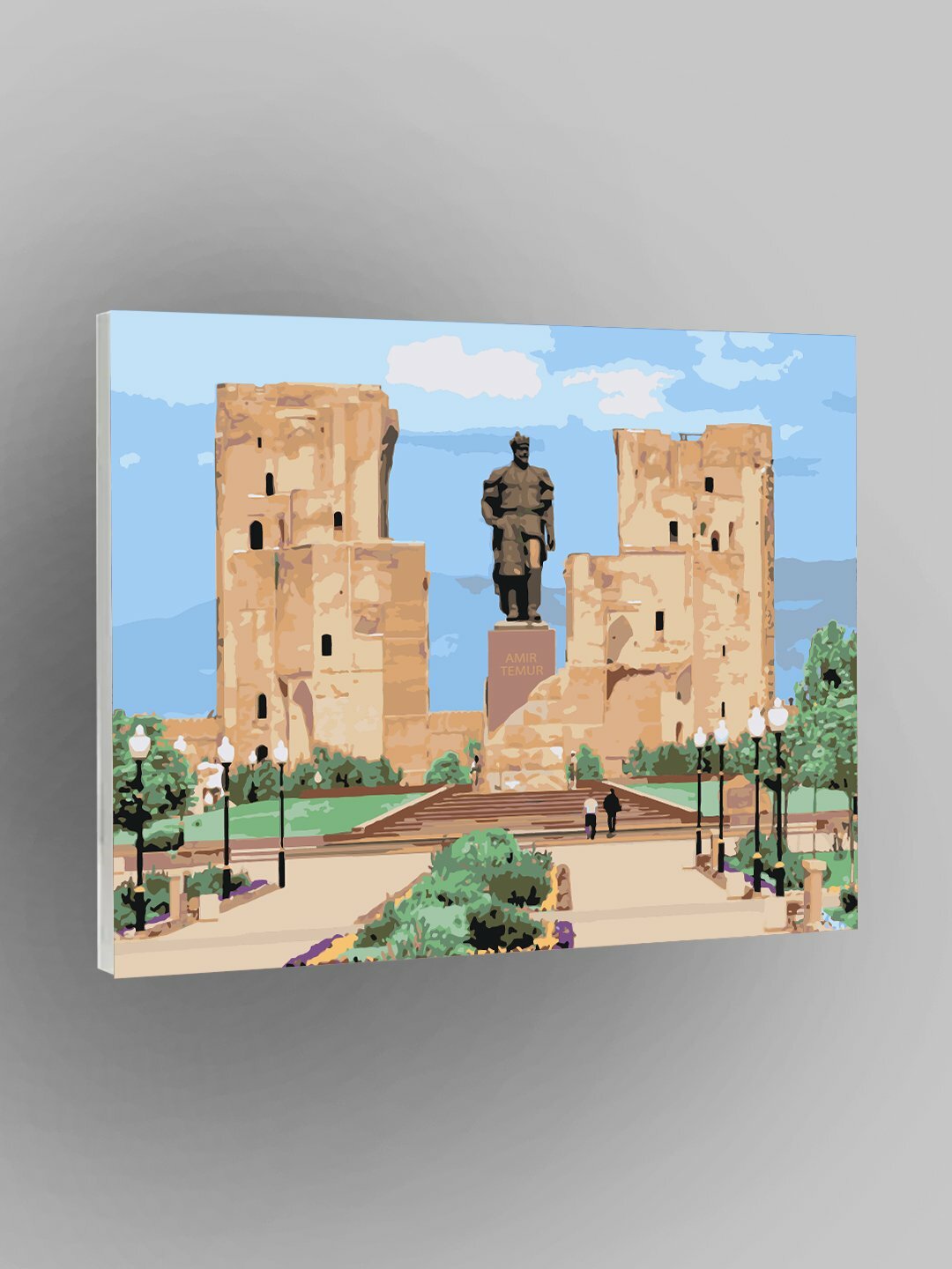 Картина по номерам "Шахрисабз. Памятник и руины", 40×50 см, раскраска на холсте, набор для рисования