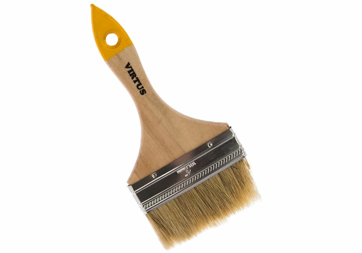 Набор малярных кистей "Slim", плоские, натуральный ворс, 12шт, 100мм