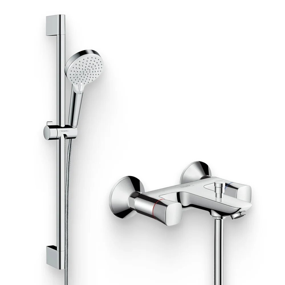 Душевой комплект Смеситель Hansgrohe Logis 71243000 / Гарнитур Crometta Vario 650 26532400