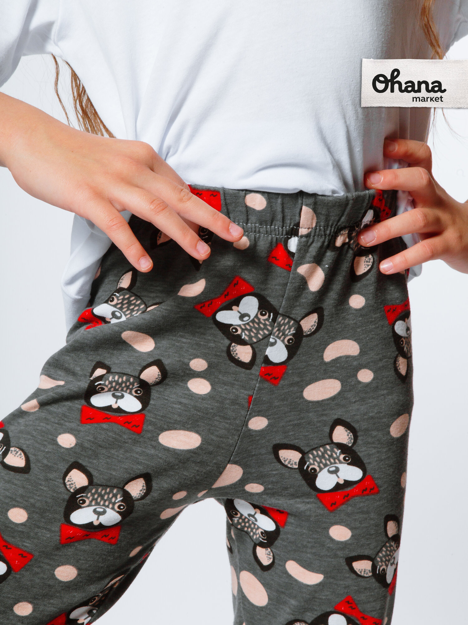 Легинсы Ohana kids для физкультуры и детского сада, размер 104, серый — фото 1