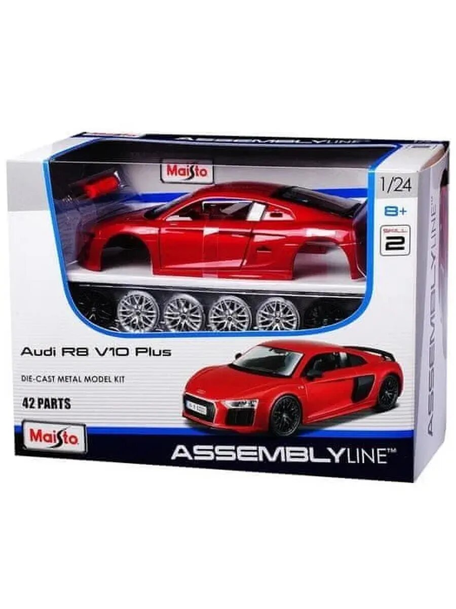 Сборная модель 1:24 Audi R8 V10 Plus — фото 1