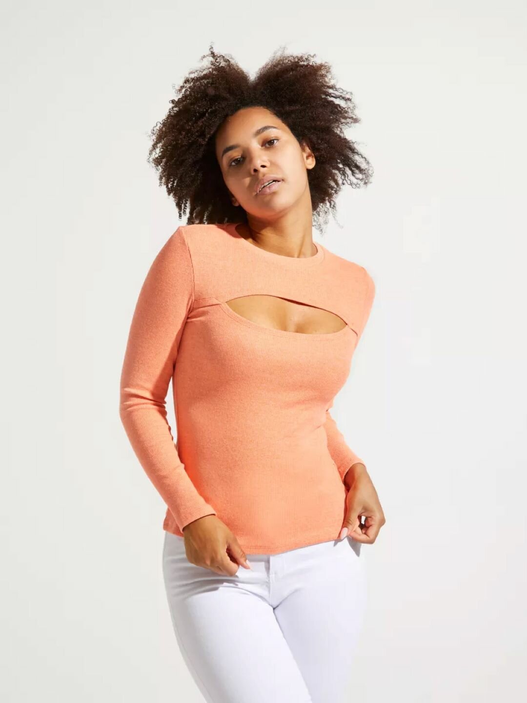 Лонгслив DNZ, размер L, , оранжевый — фото 1