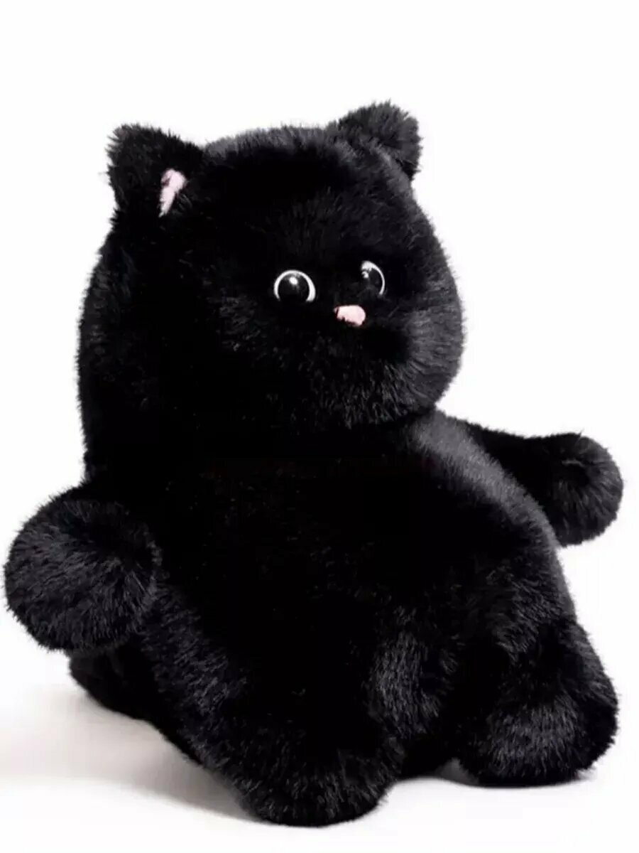 Мягкая игрушка Котик черный 35 см