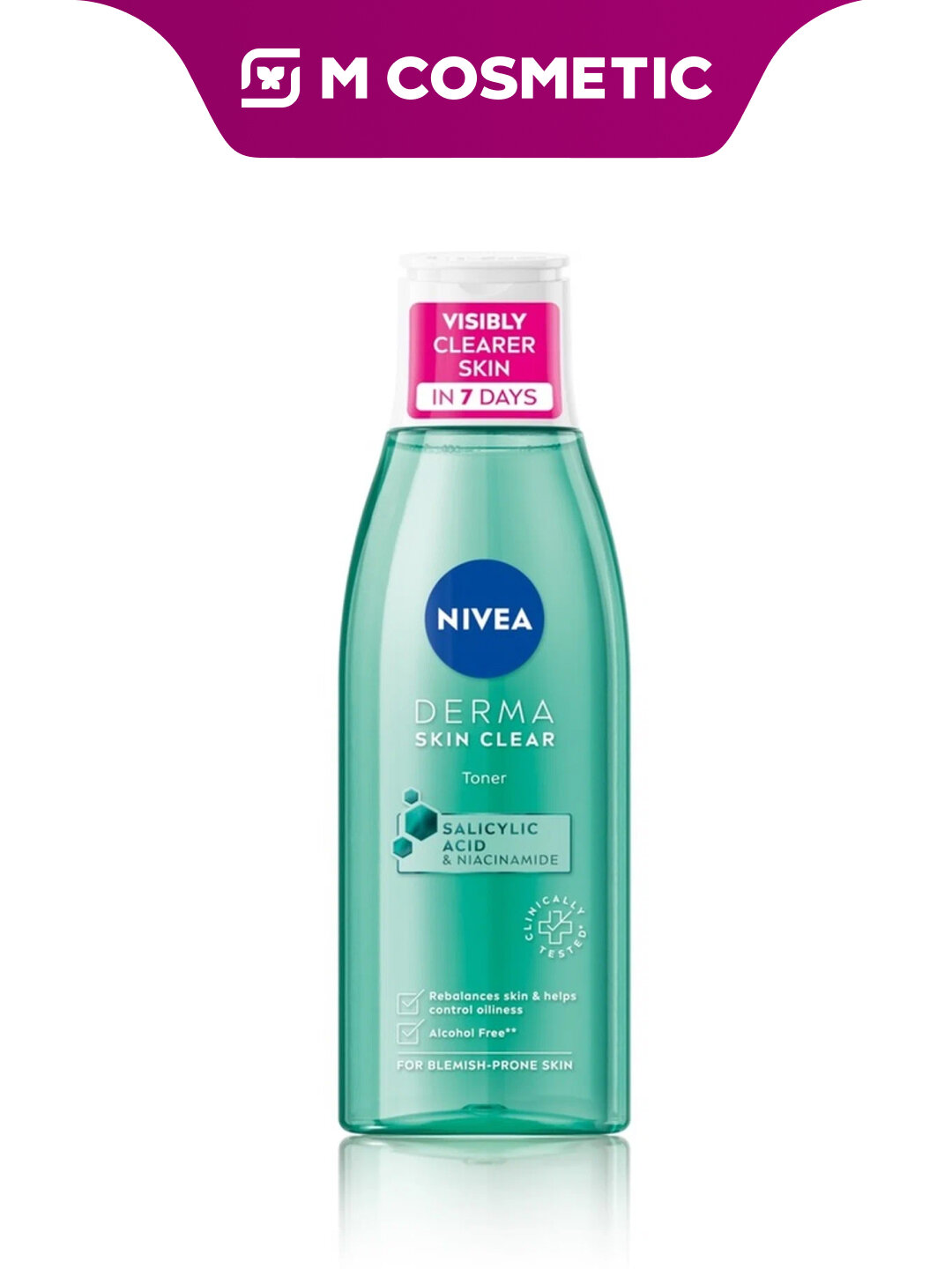 Тоник Nivea Derma Skin Clear, для очищения и увлажнения, 200 мл