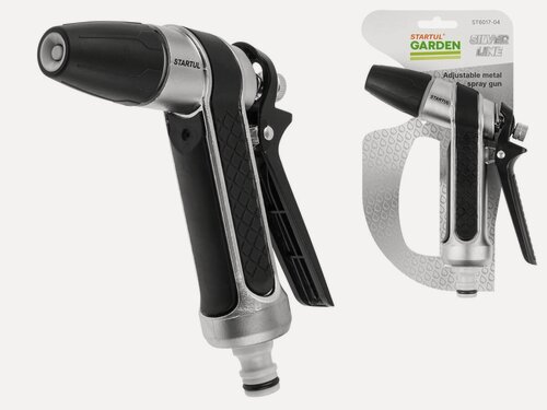 Изображение товара Пистолет-распылитель для полива садовый регулируемый STARTUL GARDEN Silver Line (ST6017-04)