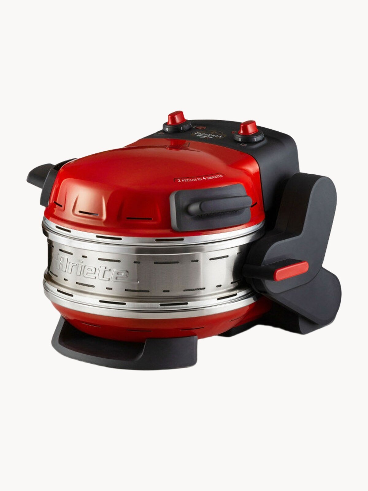 Пиццамейкер Ariete 927/00 красный, 2300 Вт, на 2 пиццы, диаметр камня 30 см