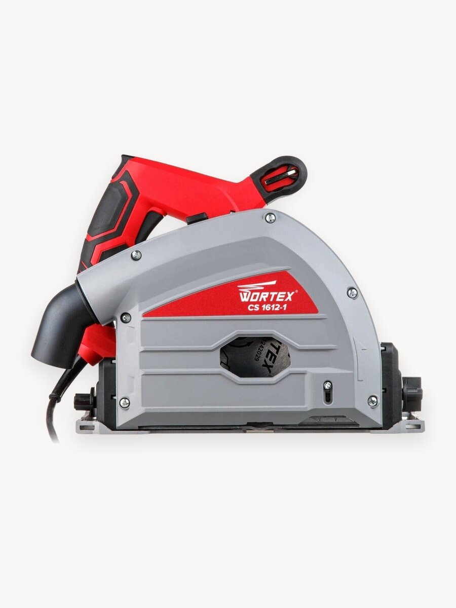 Циркулярная пила погружная WORTEX CS 1612-1 1200Вт, 165х20 мм, 6000 об/мин, 5.2кг, с шинами и струбцинами