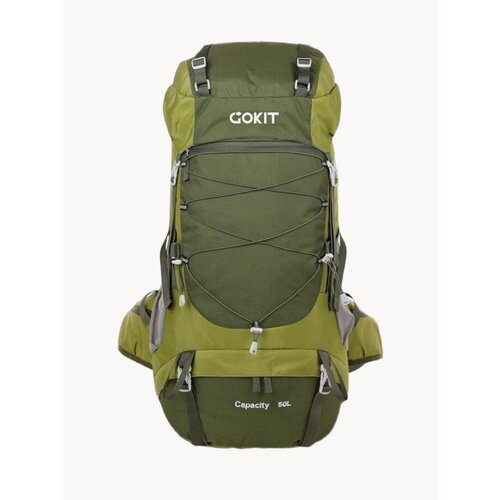 Рюкзак туристический GOKIT зеленый походный влагонепроницаемый