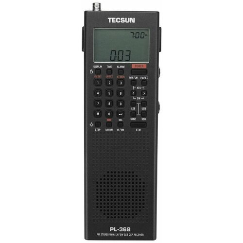 Всеволновый портативный радиоприемник Tecsun PL-368 export version black 9580₽