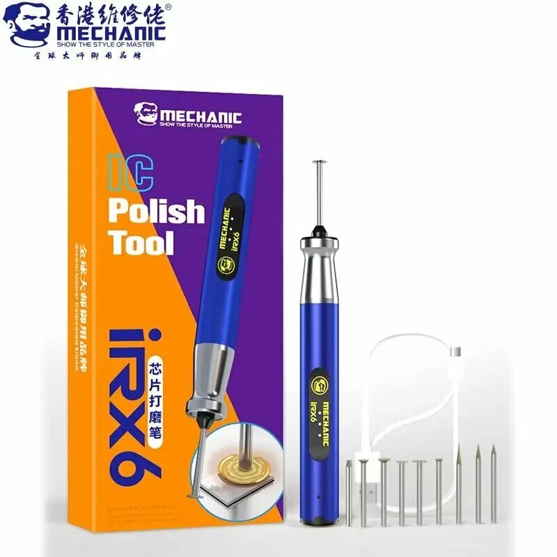 MECHANIC IRX6 гравировальный станок с регулируемой скоростью, мини-электрическая полировальная ручка для мобильного телефона, микросхема, сделай сам, резьба по нефриту, ручка для полировки