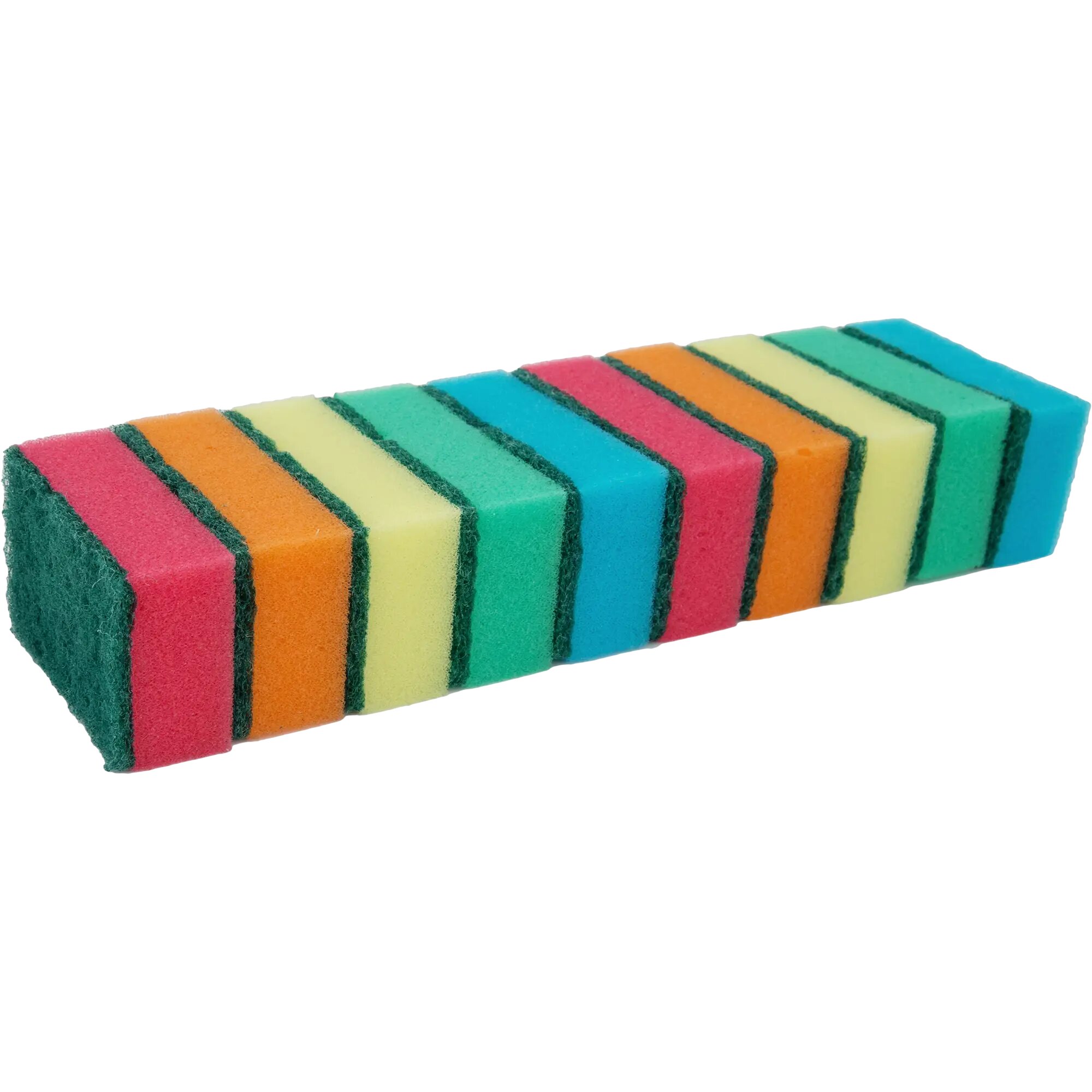 Набор разноцветных губок для мытья посуды «Impact» 8.5x5x2.9 см 10 шт