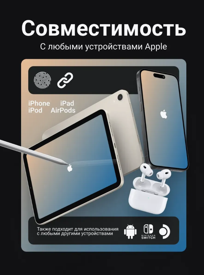Комплект Premium, быстрое сетевое зарядное устройство для iPhone / iPad/ AirPods 35 W с кабелем Type C-Lighting/Белый — фото 1
