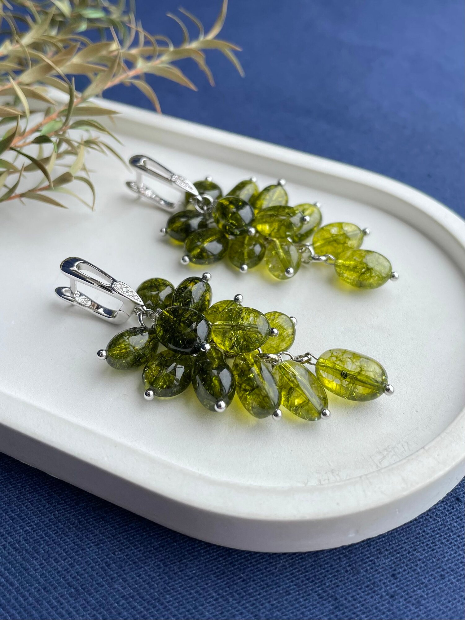 Серьги, фианит