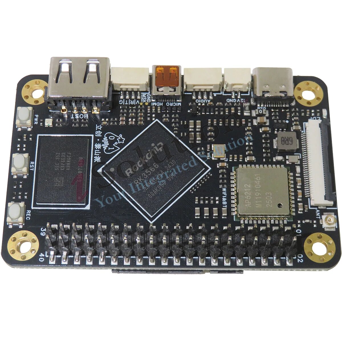 RK3566 2G 16G DEV-плата Хост-контроллер 40PIN 2G LPDDR4 + 16G EMMC Главный контроллер с открытым исходным кодом Linux RK3566 2G + 16G