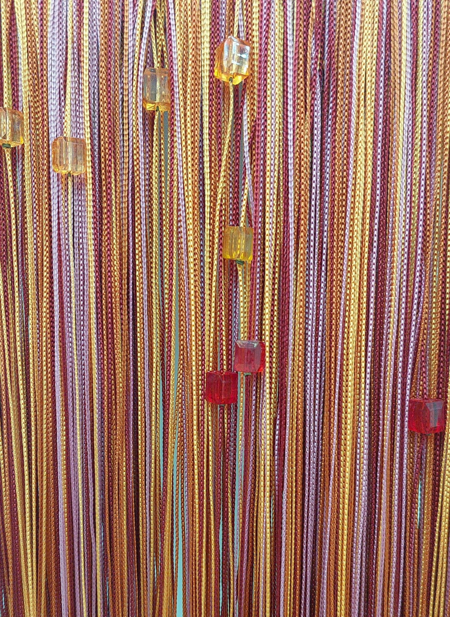 Нитяная штора Шторочка V-102 Online нитка с стеклярусом многоцветная