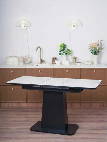 Изображение товара Стол кухонный обеденный раздвижной Грант 108(138)х68см ПластикNo3124ЛДСПчерное