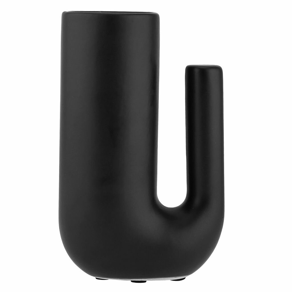 Ваза настольная керамическая "Мехико" 450мл, черный, матовая глазурь — фото 1