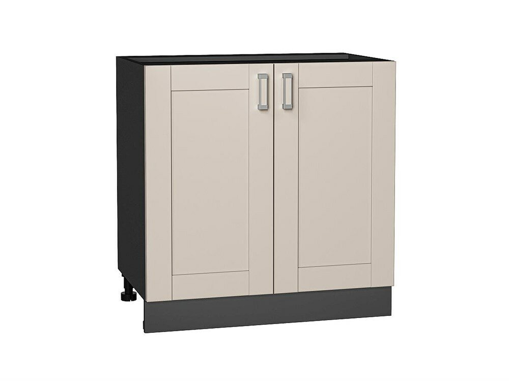 VVT Шкаф нижний с 2-мя дверцами Лофт Graphite, Cream Silk, 800 В*Ш*Г 816*800*480, фасад МДФ Cream Silk, корпус Graphite Cream Silk