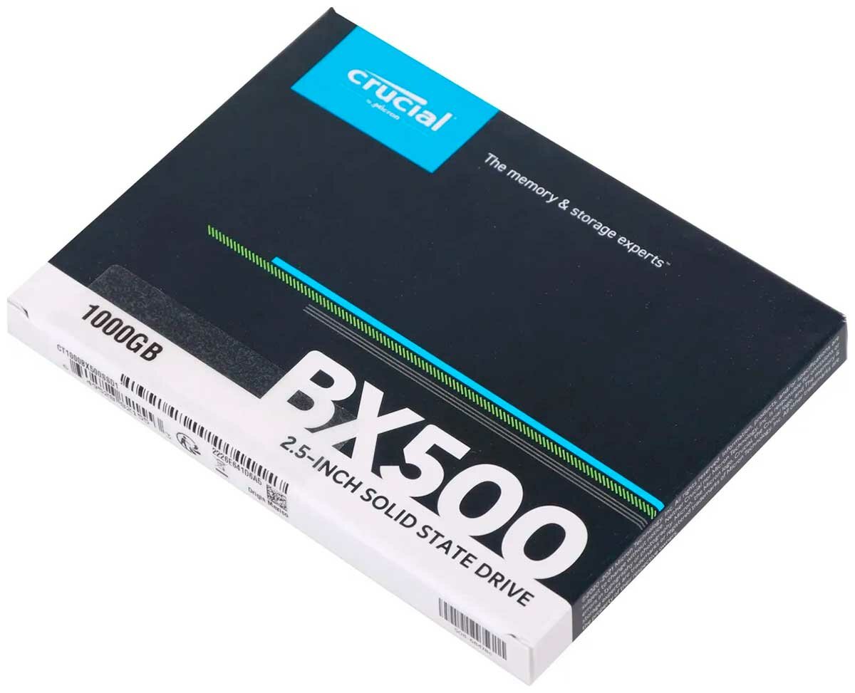 SSD-накопитель Crucial SATA III 1Tb CT1000BX500SSD1 BX500 2.5' — фото 1