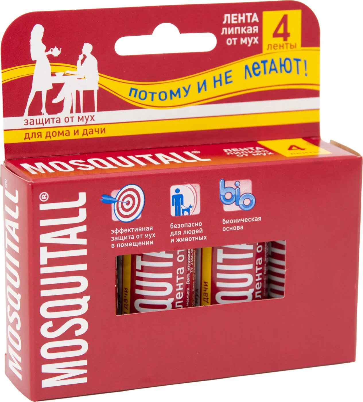 Mosquitall Лента липкая Mosquitall Мухолов 4шт