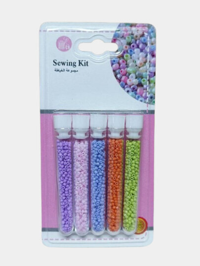 Набор бисера для рукоделия, бисер 5цветов расфасованные в упаковке — фото 1