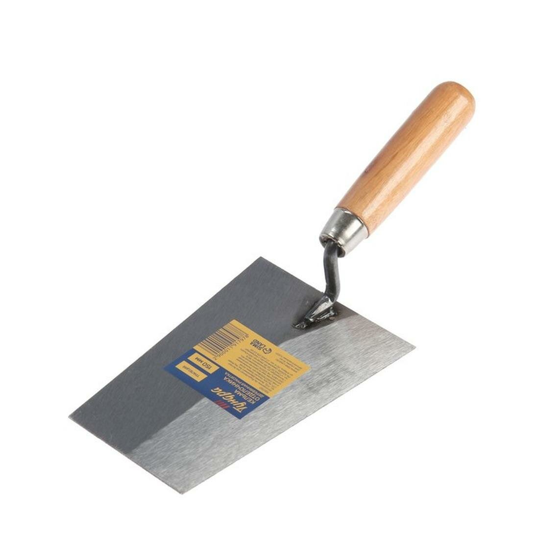 Кельма отделочника тундра "трапеция" деревянная рукоятка 150 мм