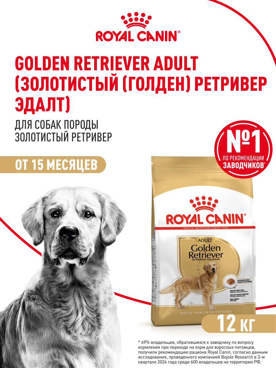 Сухой корм для собак Royal Canin Adult для породы золотистый ретривер, 12 кг — фото 1