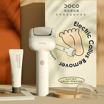 Электрическая роликовая пилка для пяток DOCO F003 White