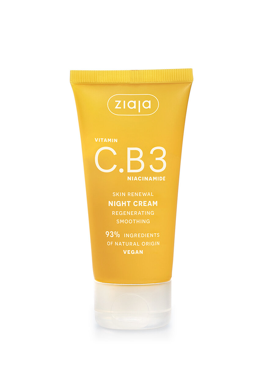 Ночной крем Ziaja Vitamin C. B3, для жирной, сухой и комбинированной кожи, 50мл