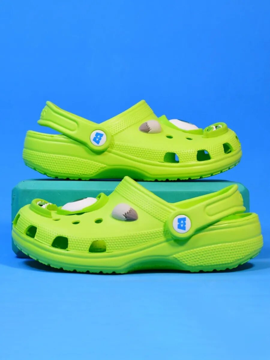 Сабо Crocs Monsters Inc, размер 36-37, зелeный — фото 1
