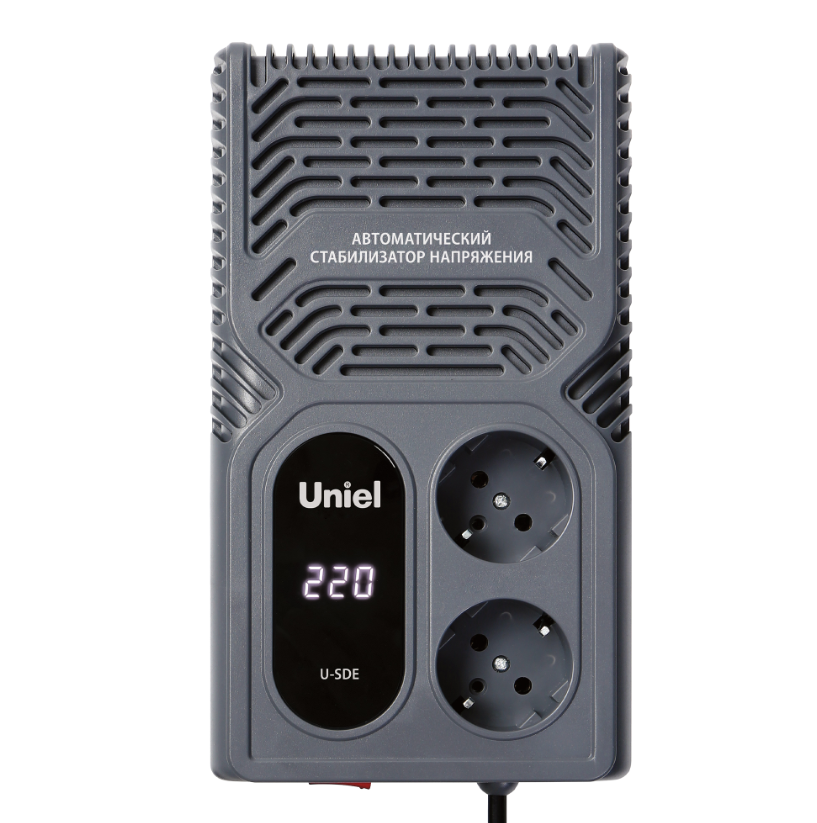 Стабилизатор напряжения 1000ВА 2 розетки U-SDE 1000W Uniel