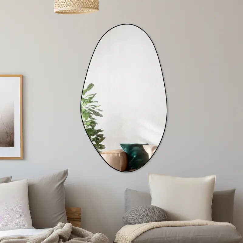 Зеркало декоративное Kreaforta Dali Black круг 50x85 см металл цвет черный