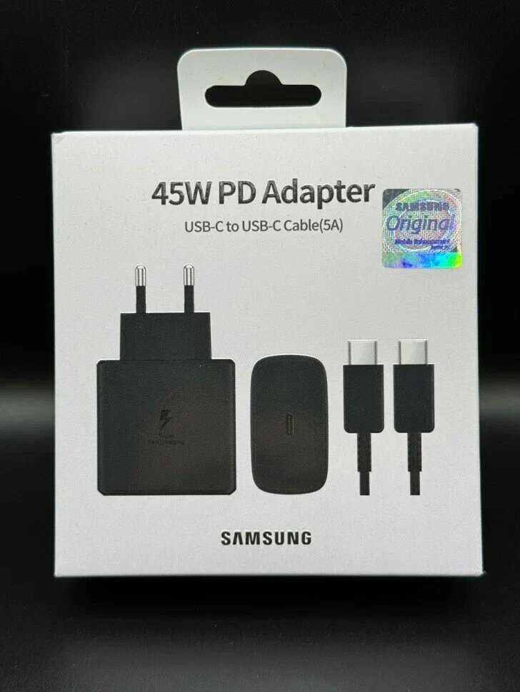 Блок питания, сетевой адаптер 5А Samsung 45W PD Power Adapter USB-C, черный
