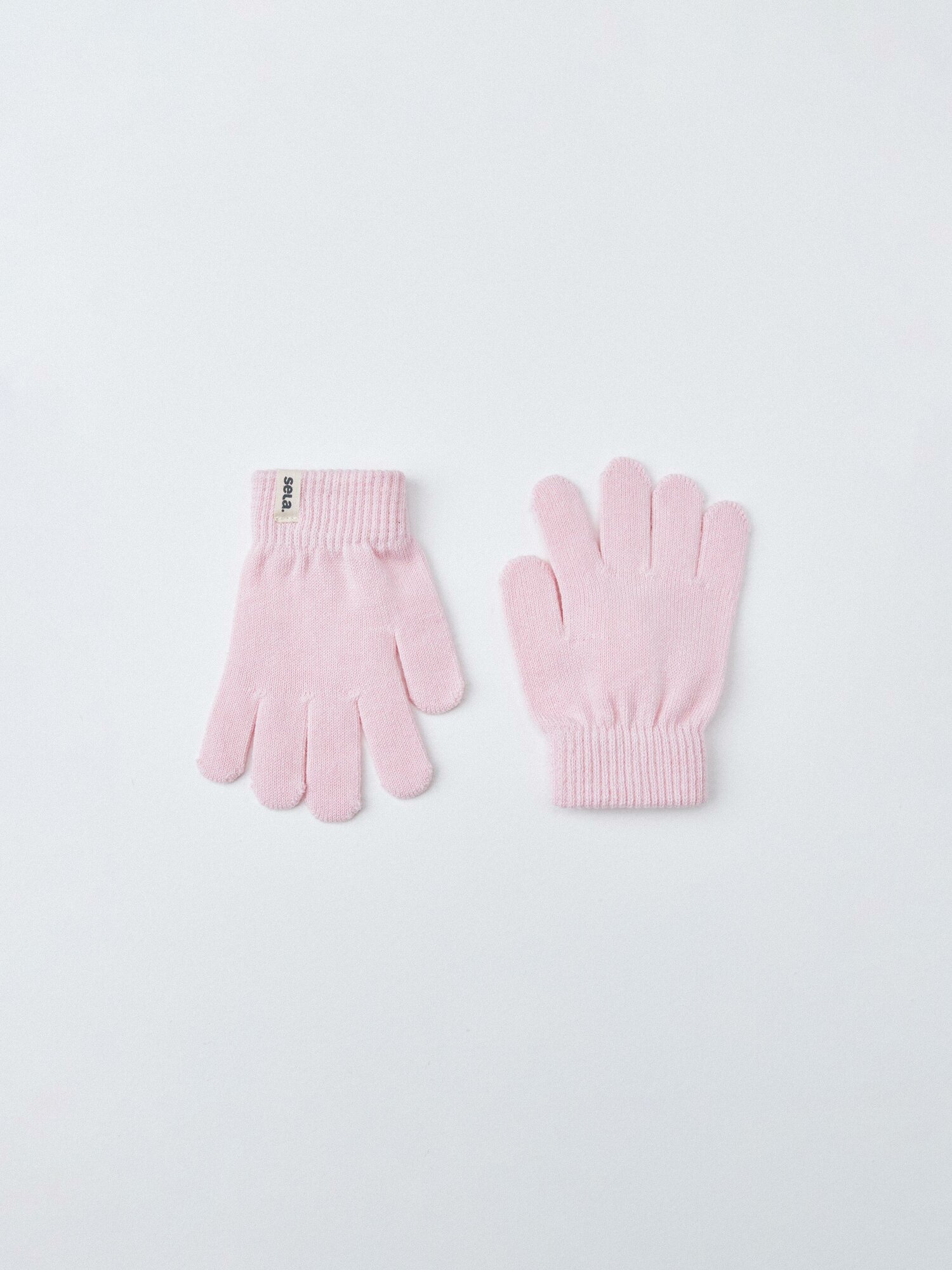 Перчатки Sela для девочек, размер 3/4YEARS, светло-розовый — фото 1