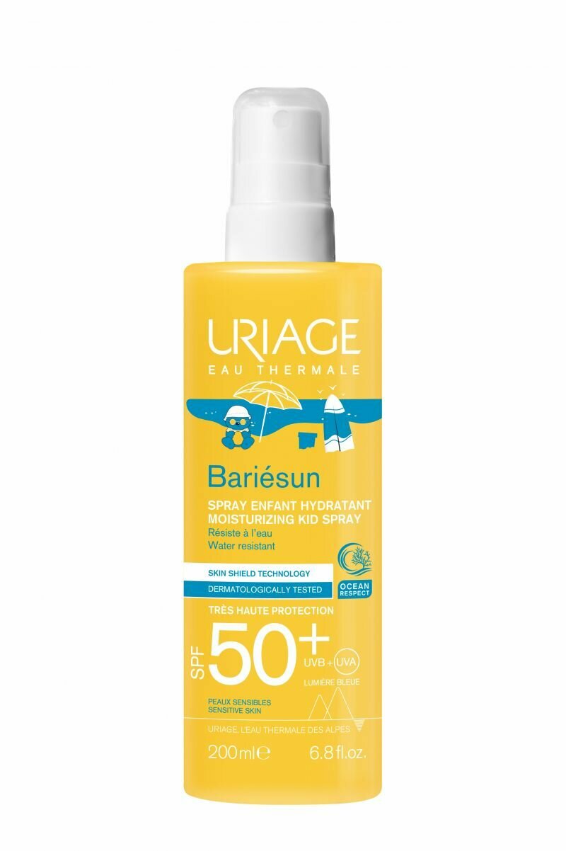 УРЬЯЖ БАРЬЕСАН SPF50 Увлажняющий спрей для детей 200 мл  URIAGE Bariesun Moisturizing Kid Spray SPF50